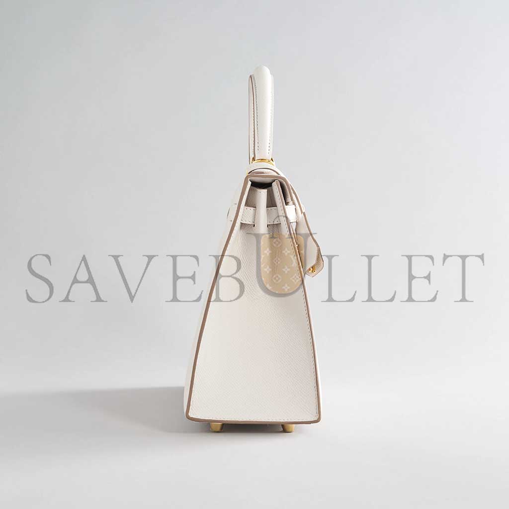 H**mes kelly 25 epsom gris pale gold hardware (25*17*7cm)